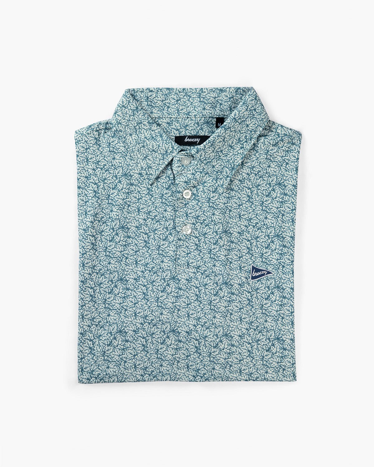 The Raking Leaves Sea Green Polo - Breezy Golf